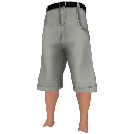 Белые длинные шорты с ремнем