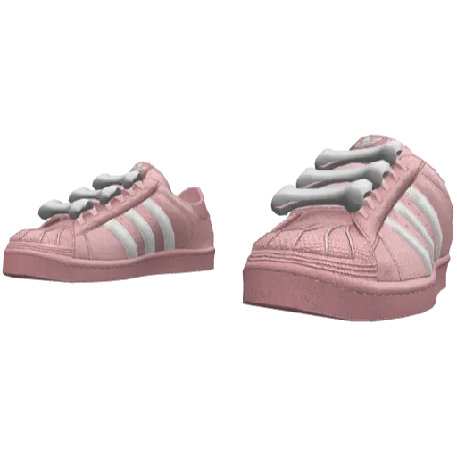 Розовые кроссовки Adibas с костями