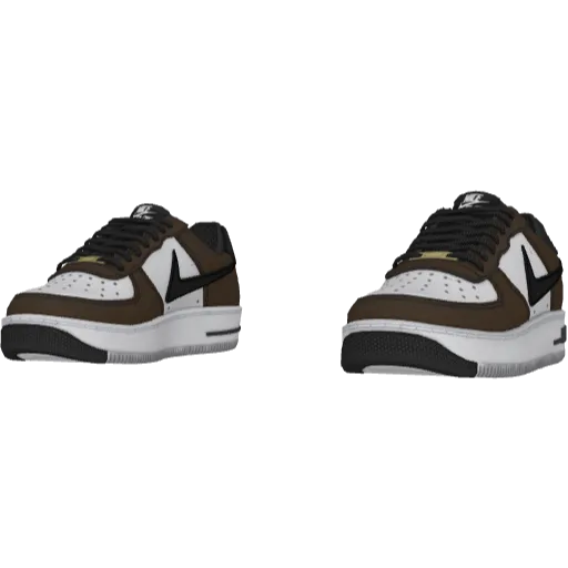 Бело-коричневые кроссовки Nice Flow Force 1 