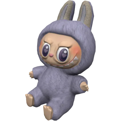 Фиолетовая Лабубу на плечо