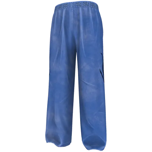 Голубые широкие спортивные штаны