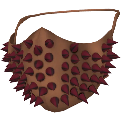 Коричневая маска с короткими шипами
