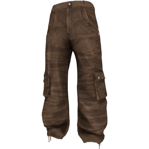 Коричневые полосатые штаны