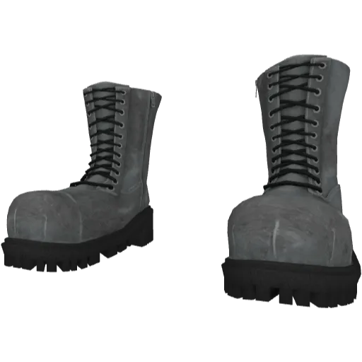 Серые высокие ботинки