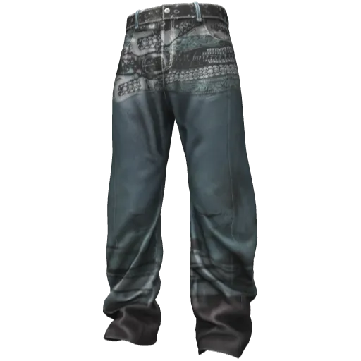 Синие штаны с принтом