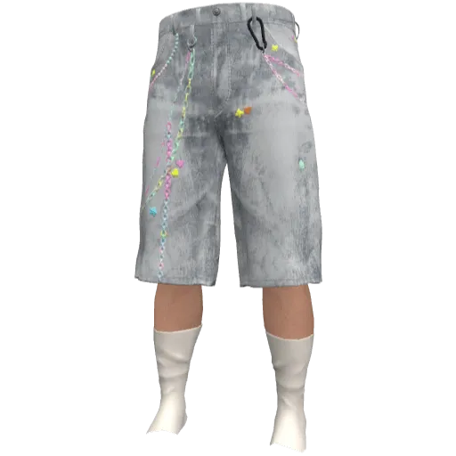 Серые джинсовые шорты с носками