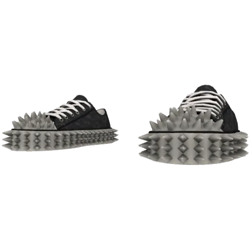 Черные шипованные кеды