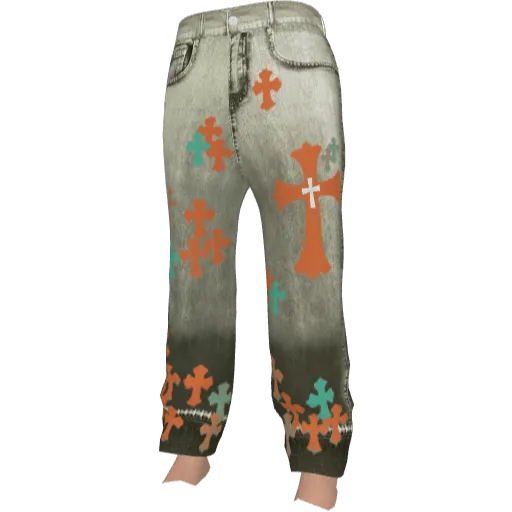 Зеленые джинсы Chrome Eyes