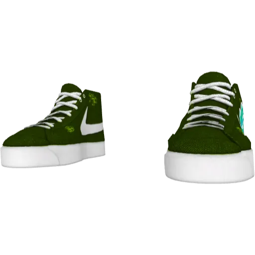 Зеленые кеды Nice Blazer (Luminoforo)