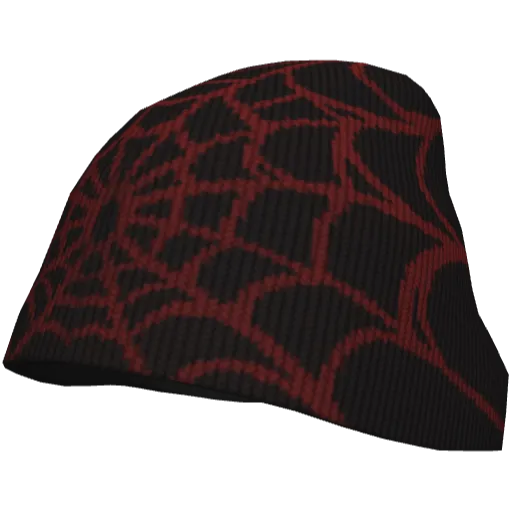 Черная шапка с красной паутиной