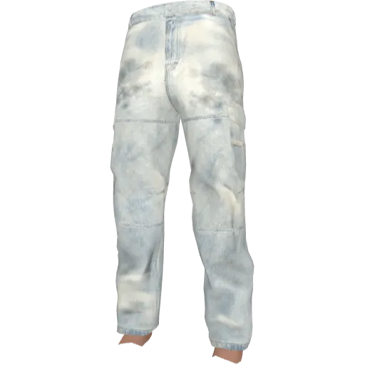 Белые джинсы с паттерном