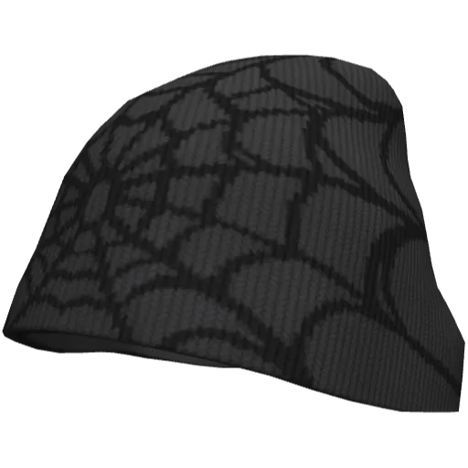 Серая шапка с черной паутиной