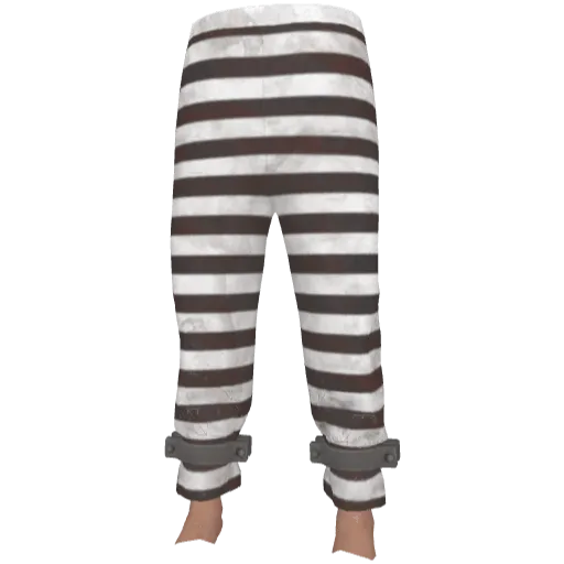 Штаны заключенного с черными полосами