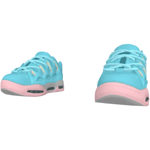 Голубо-белые дутые кеды D3 (Luminoforo)