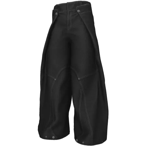 Черные широкие штаны