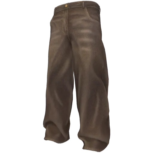 Коричневые свободные джинсы