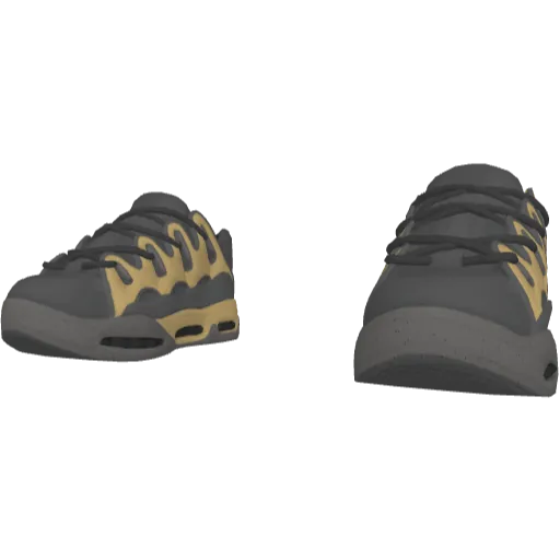 Серо-бежевые дутые кеды D3