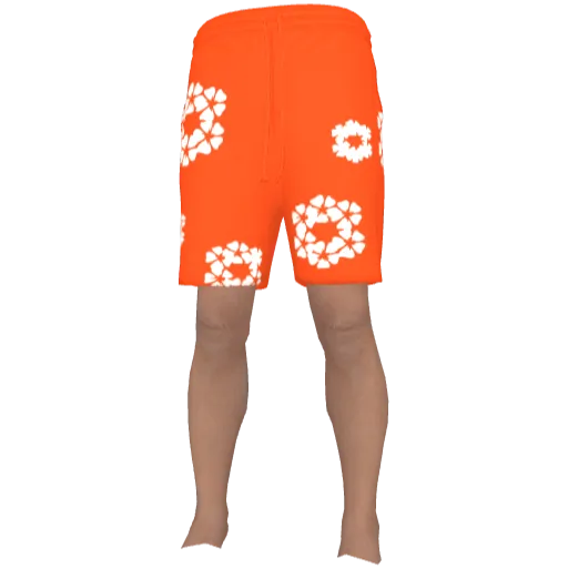 Оранжевые шорты Denim Tears