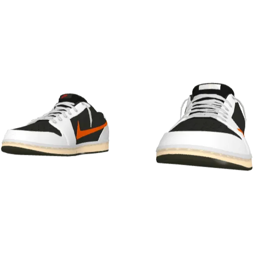 Бело-оранжевые кроссовки Nice Reverse Swoosh (Luminoforo)