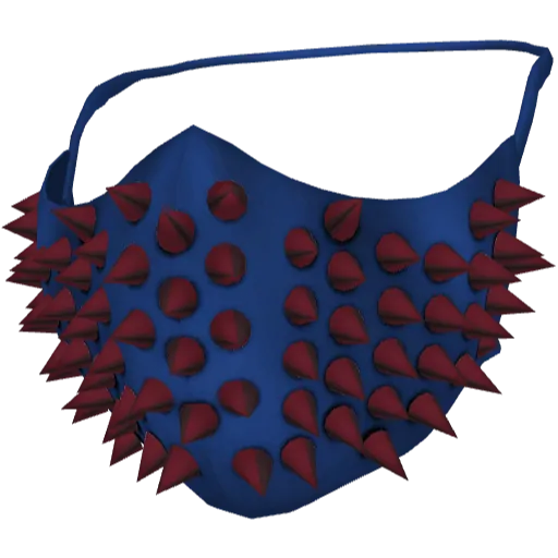 Синяя маска с короткими шипами