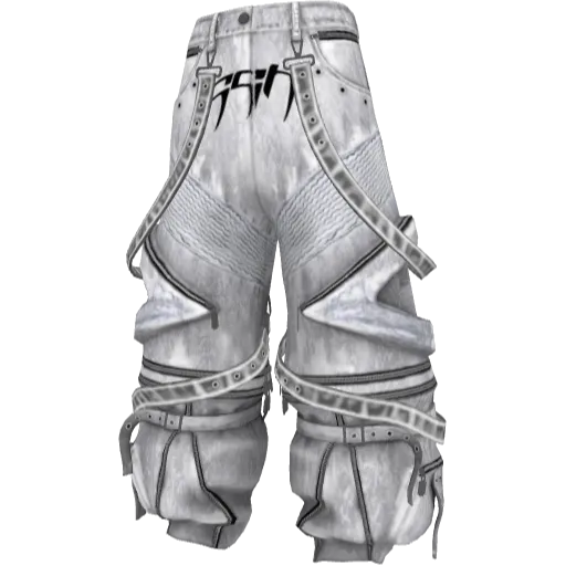 Белые модульные штаны QQIH