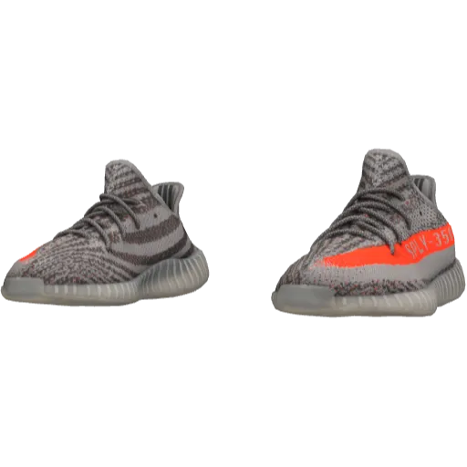 Серо-красные кроссовки Adibas Ez Boost 350