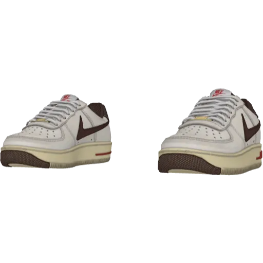 Бело-коричневые кроссовки Nice Flow Force 1 