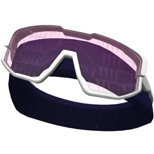 Синяя повязка с бело-розовыми очками