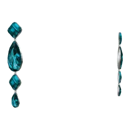 Бирюзовые серьги с драгоценными камнями