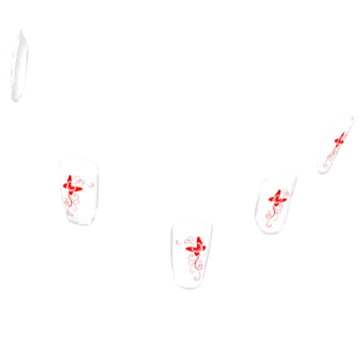 Белые накладные ногти