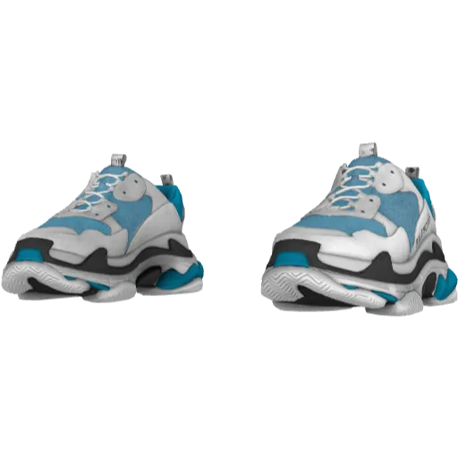 Голубые кроссовки Balemciaga