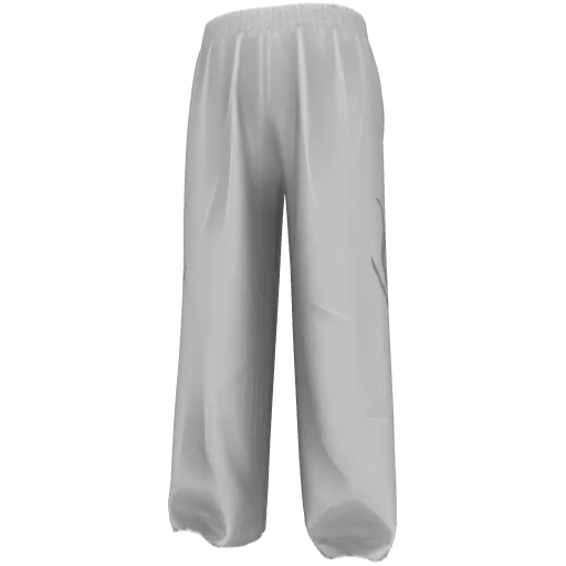 Белые широкие спортивные штаны