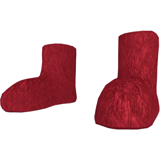 Красные пушистые сапоги