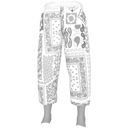Белые штаны с узорами
