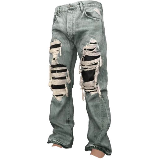 Светло-серые рваные джинсы