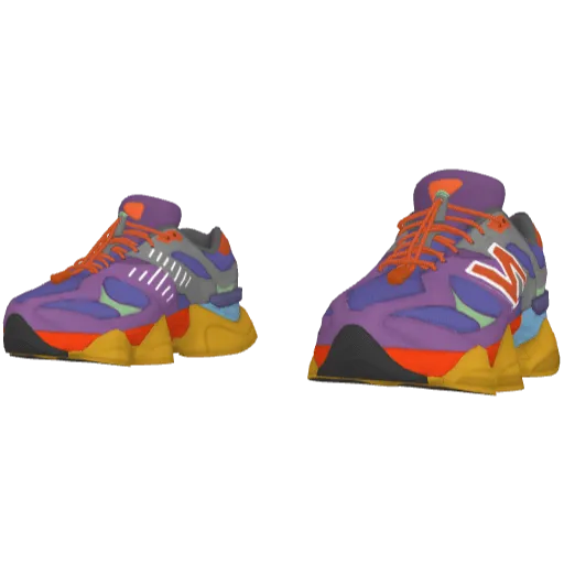Многоцветные фиолетовые кроссовки NB