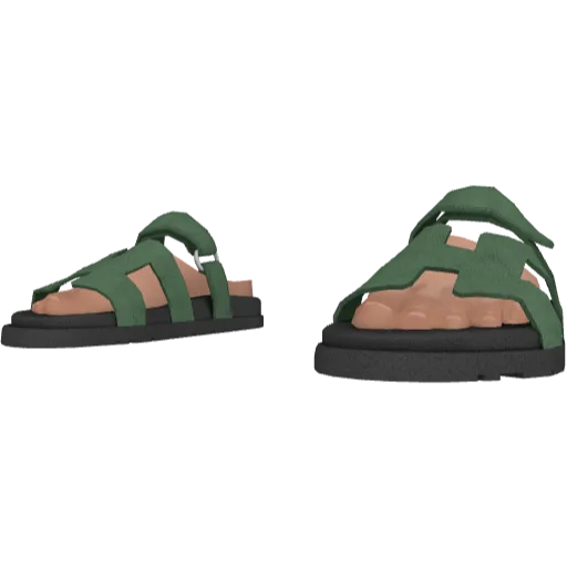 Зеленые тапочки HEMES