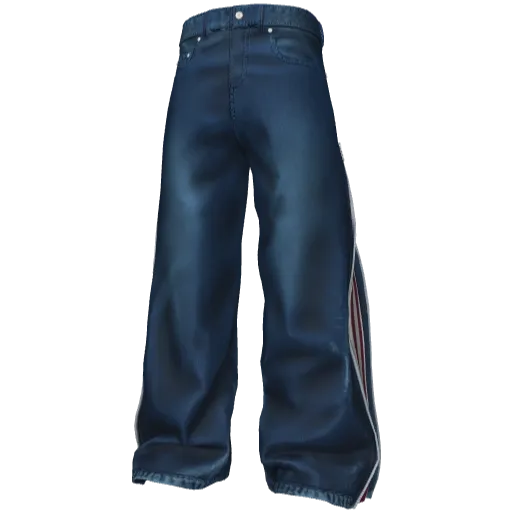 Темно-синие джинсы Balemciaga с лампасами