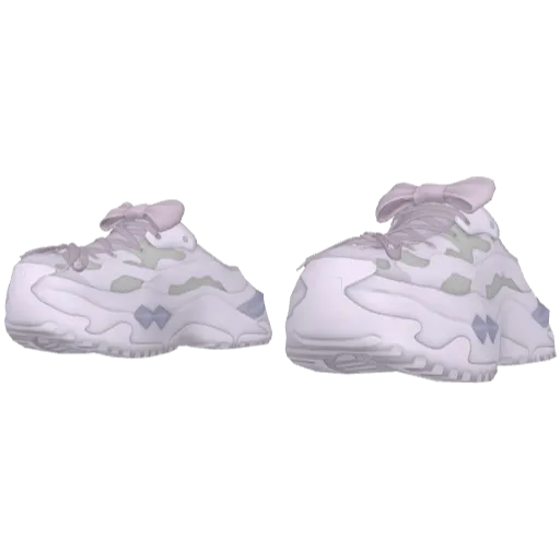 Розовые с белым кроссовки FELA