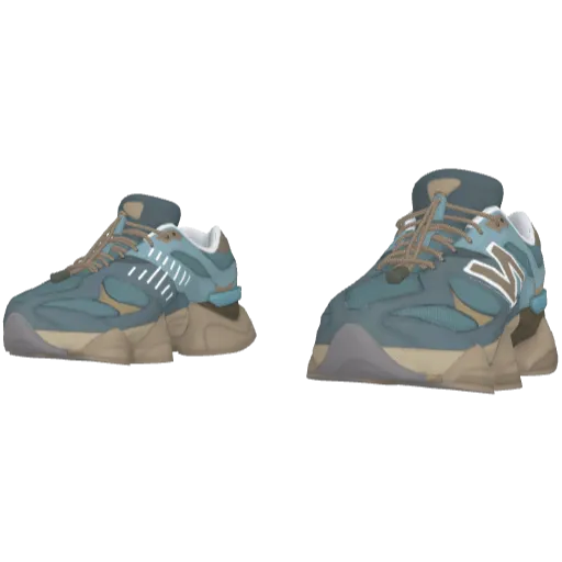 Голубо-бежевые кроссовки NB