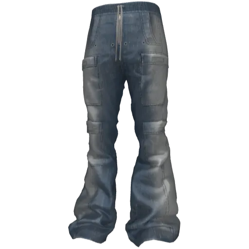 Синие с принтом джинсы Rick Onens