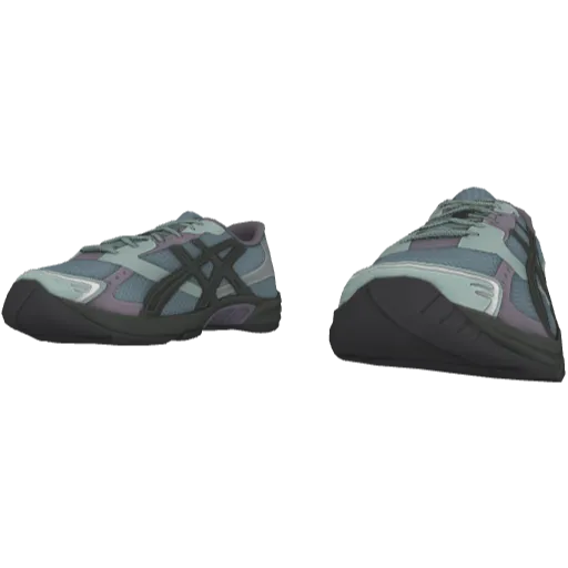 Зелено-синие кроссовки Asic