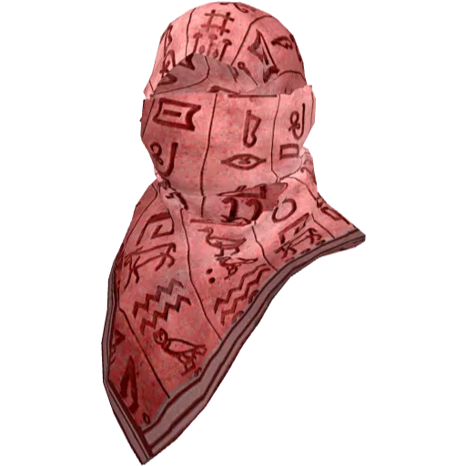 Красная рафатка с узором