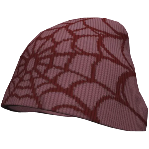 Розовая шапка с красной паутиной