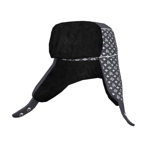 Серая шапка-ушанка с серебряным паттерном Los Angels