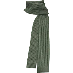 Зеленый длинный шарф