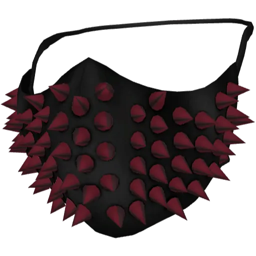 Чёрная маска с короткими шипами
