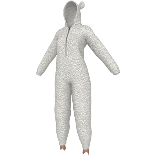 Костюм с ушками белый