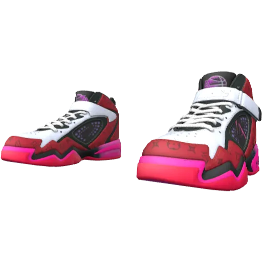 Белые кроссовки Los Angels с розовыми вставками