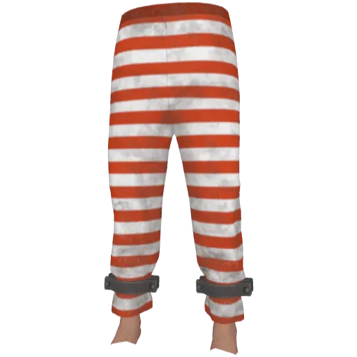 Штаны заключенного с красными полосами